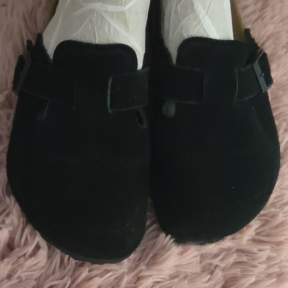 Birkenstock Betula Women's Black Suede Slip-On Clogs L5 36 - Picture 5 of 8